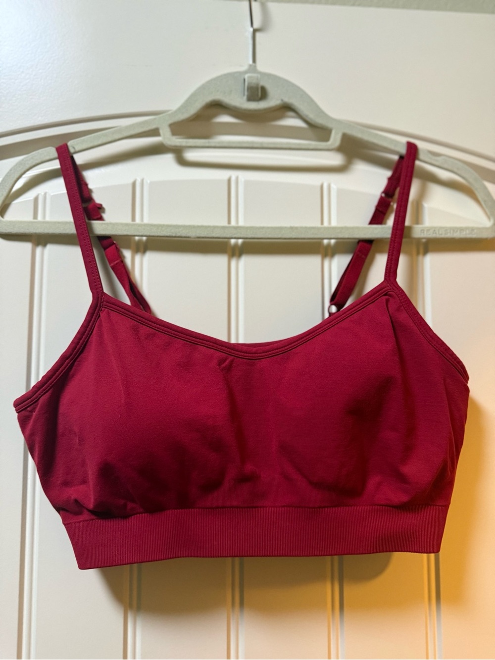 Athleta Deep Red Adjustable-Strap Light Support Bralette